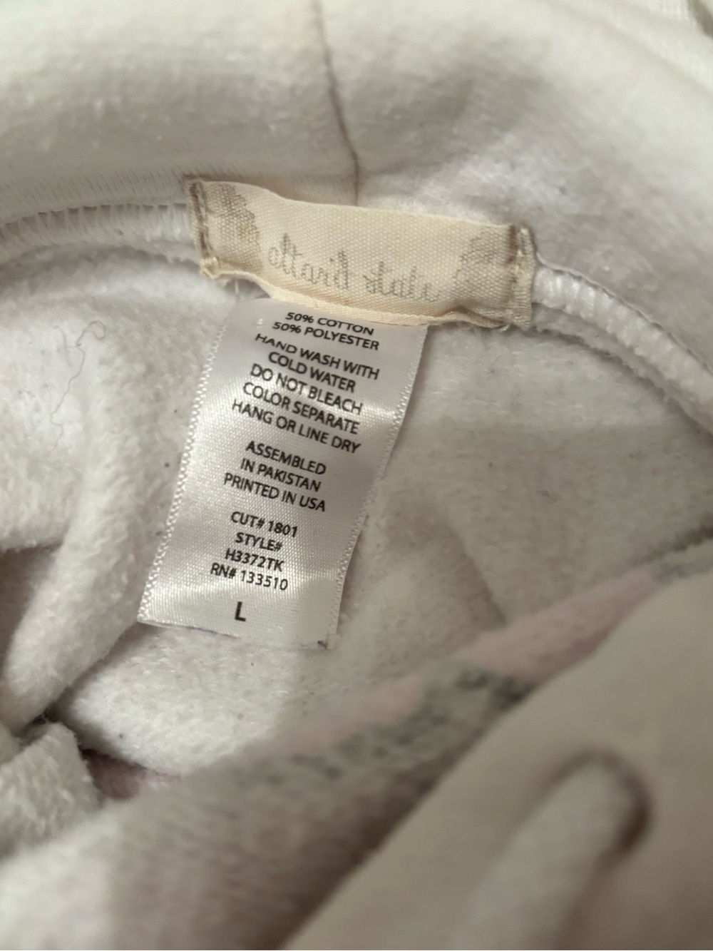 Altar'd State White Hoodie with Pink & Yellow Daisy Graphic L - Picture 3 of 5